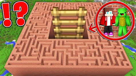 Jj And Mikey Found Secret Ladder In A Tallest Maze In Minecraft Maizen