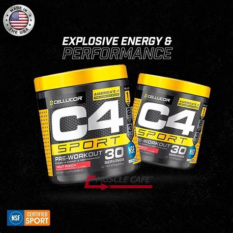 Cellucor C4 Sport Pre Workout 30servings พรีเวิร์คเอาท์ เพิ่มพละกำลัง