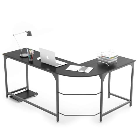Buy Weehom Reversible L Shaped Desk Black Corner Gaming Computer Desks ...