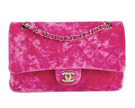 Chanel Pink Velvet Flap Bag In 2024 Bags Designer Fashion Pretty