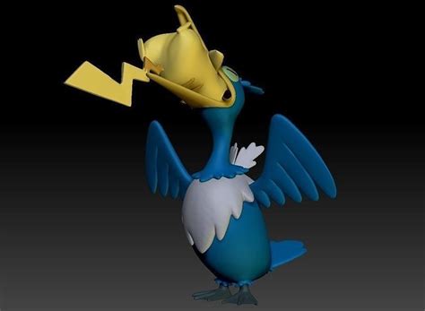 Pokemon Cramorant Gorging 3D model 3D printable | CGTrader