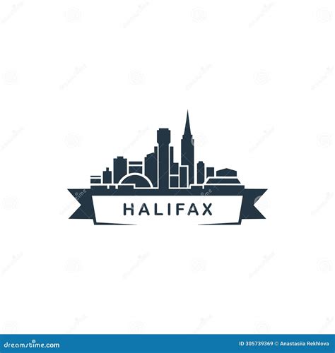 Canada Halifax Cityscape Skyline Vector Logo Stock Vector ...