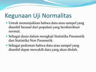 PPT UJI NORMALITAS PPT