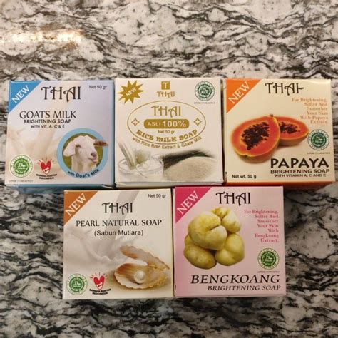 Jual Thai Sabun Goats Milk Rice Milk Papaya Bengkuang Pearl