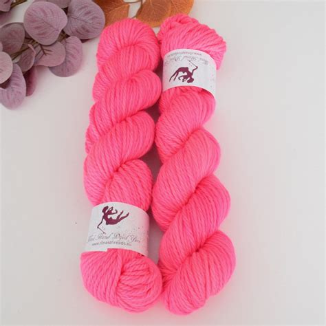 CHUCKY Pink Coral 100 Superwash Extrafine Merino Hand Dyed Yarn For