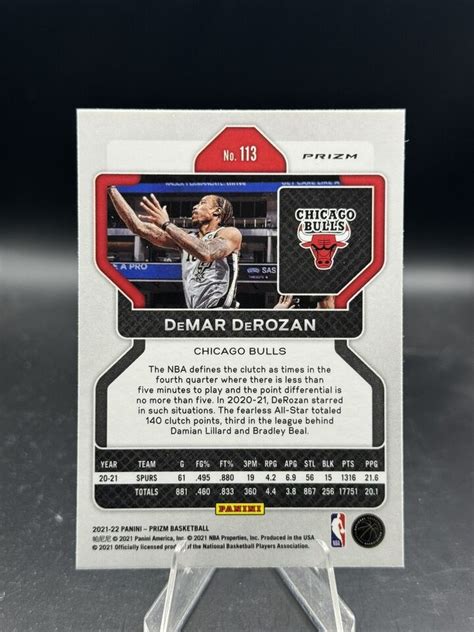 2021 22 Panini Prizm Choice Basketball 113 DeMar DeRozan EBay