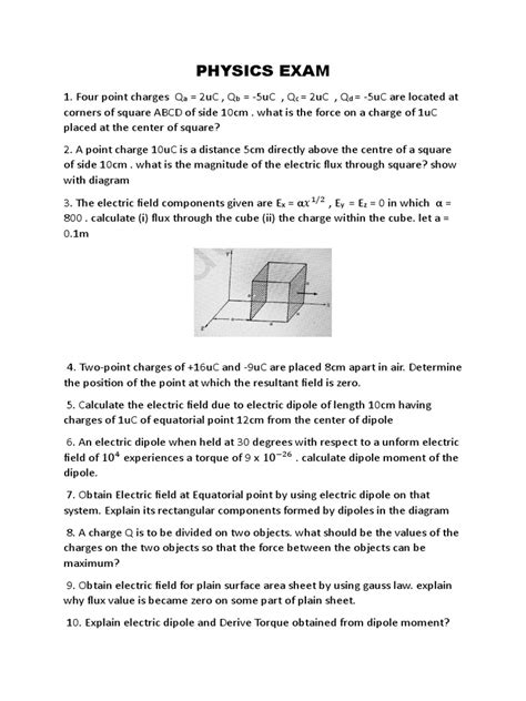Physics Exam | PDF 