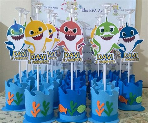 Centros De Mesa Baby Shark Personalizado Elo