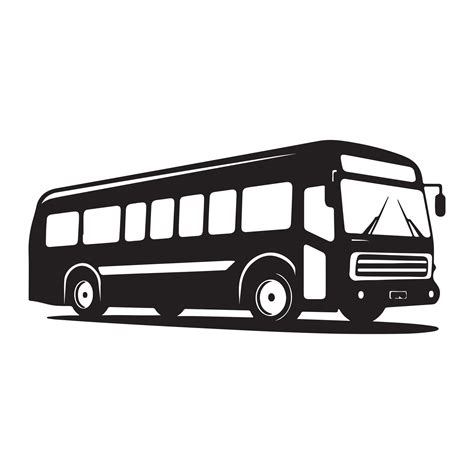 Bus black Silhouette 34103959 Vector Art at Vecteezy