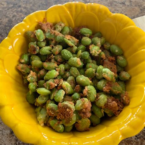 Green Soybeans Edamame Are Baked Under A Parmesan Cheese Crust Turning A Frozen Food Into A