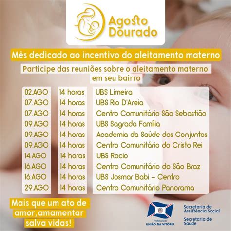 AGOSTO DOURADO Campanha Incentiva O Aleitamento Materno Vvale