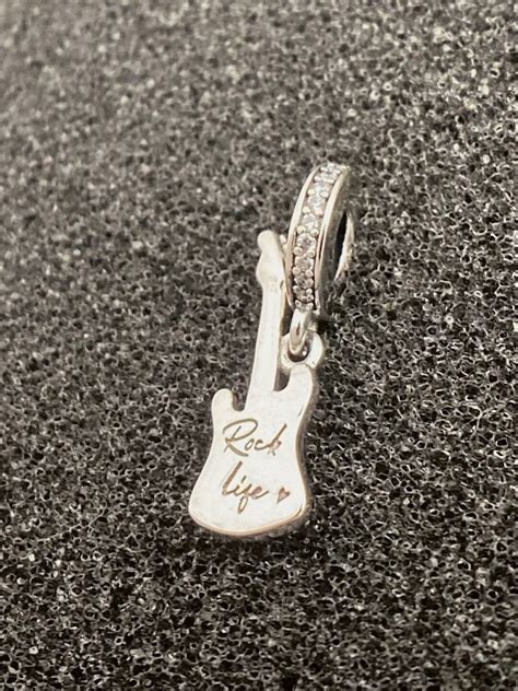 Pandora Sterling Silver Electric Guitar Dangle Charm Etsy