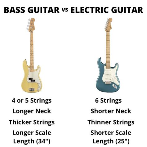 Bass Guitar vs Electric Guitar: What are the Differences - Guitar ...