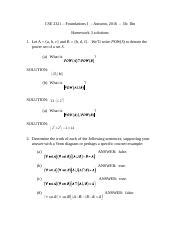 Hw Solutions Cse Foundations I Autumn Dr Ilin Homework