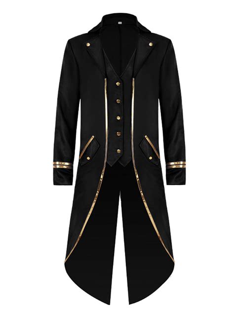 Men S Steampunk Vintage Tailcoat Jacket Gothic Victorian Coat Uniform