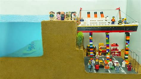 Lego Dam Breach Titanic Sinking Lego City Dam Collapse Dam Breach