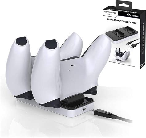 Subsonic White Charging Station For Dual Sense Ps Controllers