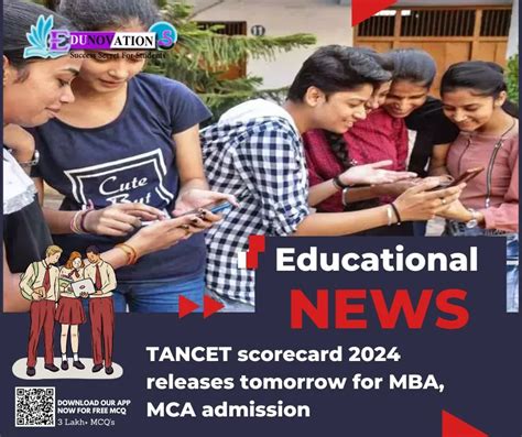 TANCET Scorecard 2024 Releases Tomorrow For MBA MCA Admission