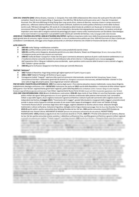 SOLUTION: Schema storia della cina 2 - Studypool