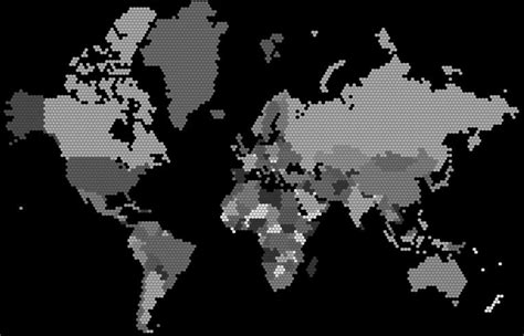 Vector Dotted Grey Scale World Map 169560 Vector Art at Vecteezy