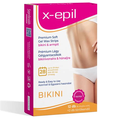 X Epil Premium Soft Sensitive Gel Wax Strips For Bikini 12 Pcs X Epil