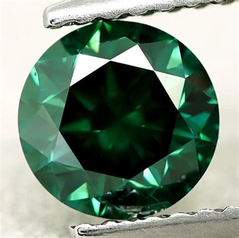 Diamond Ct Brilliant Fancy Intense Bluish Green Colour