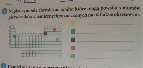 Napisz Symbole Chemiczne Jonów Które Mogą Powstać Z Atomów Pierwiastków