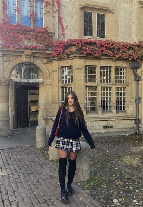 Pin On Autumn Fashion Long Socks Outfit Tartan Mini Skirt Sixth