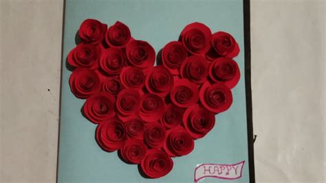 How To Make Heart Shape Card For Valentine S Day Red Heart Shape Card