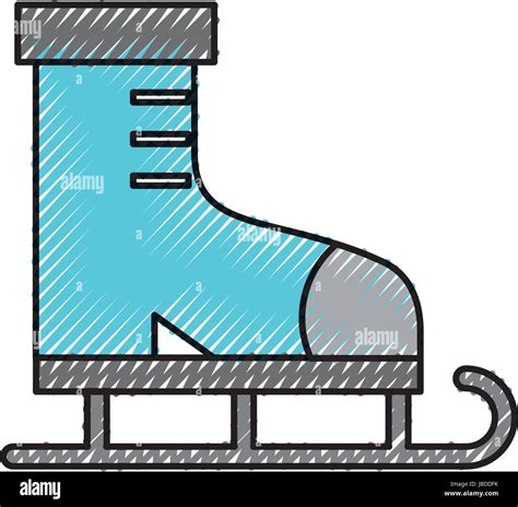 Scribble Cute Ice Skate Cartoon Stock Vector Image Art Alamy