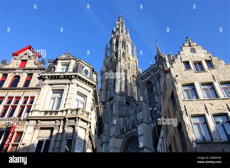 Old Town Houses In Antwerp Flanders Belgium Europe Stock Photo Alamy