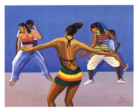 Slow Whine Dancehall Vibe Scene Art Print Hand Drawn By Etsy Uk