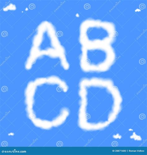 Cloud Letters stock vector. Illustration of meteorology - 28871680