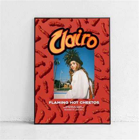 Clairo Flamin Hot Cheetos Album Tracklist Poster Print Minimal Wall Art Apartment