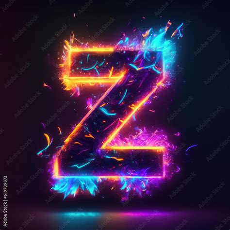 glowing neon alphabet, Glowing z alphabet wallpaper, z alphabets ...