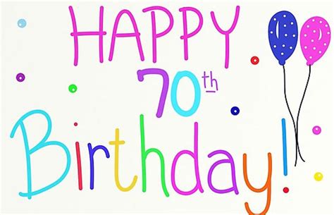 Colorful Happy 70th Birthday With Balloons Digital Art By Kay Pixels