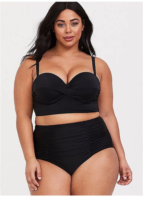 Torrid Black Twist Underwire Bikini Top Bikini Tops Underwire