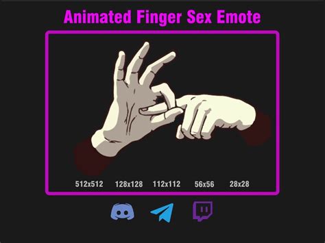 Animated Emote Fuck Finger Sex Emoji For Twitch Discord Telergam Video Sticker  And Webm