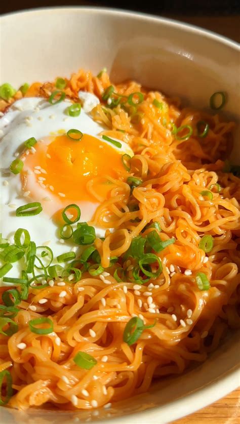 Korean Spicy Ramen Noodles With Cheese Desert Island Dishes