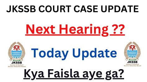 JKSSB FAA Court Case Update YouTube