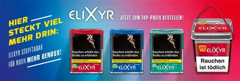 Elixyr Tabak Alle Sorten Größen Online kaufen im Tabakstore