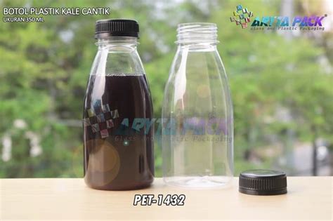 Jual Pet Botol Plastik Minuman Kale Cantik Ml Tutup Segel Hitam