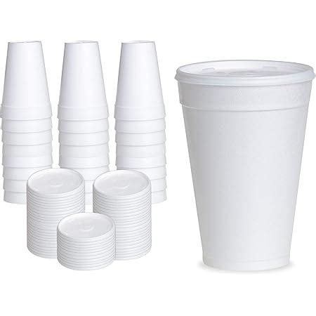 Amazon 20 Oz Disposable Foam Cups 50 Pack White Foam Cup Insulates Hot Cold Beverages