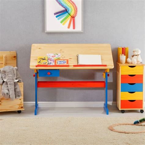 Bureau Enfant Flexi En Pin Massif R Glable En Hauteur Et Plateau