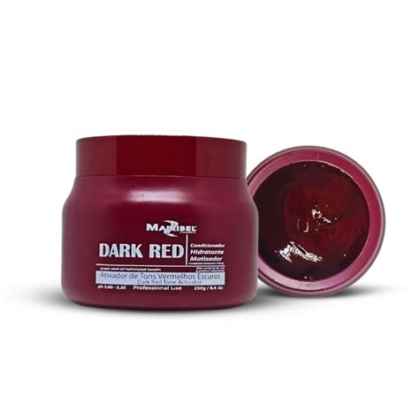 Mascara Para Cabelo Vermelho - Máscara Matizadora DARK RED Mairibel 250g - Para Cabelos Vermelho ...