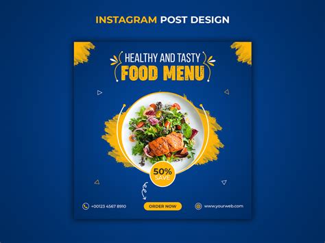 Healthy Food Menu And Restaurant Instagram Story Template By