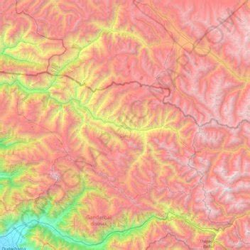 Gurez topographic map, elevation, terrain