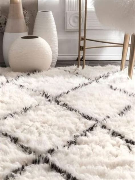 Black and white shag rug – Artofit