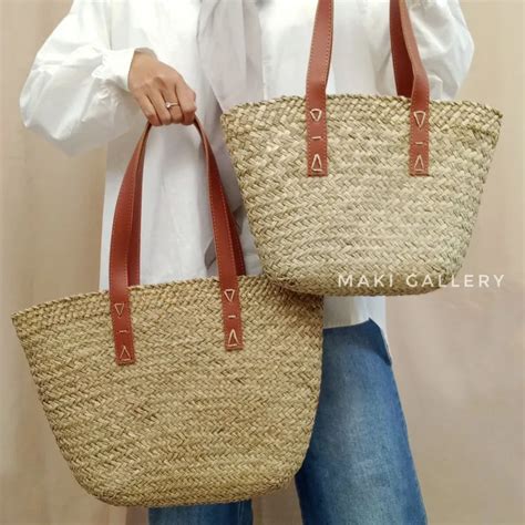 Tas Anyaman Pandan Mendong Kerajinan Bali Etnik Wanita Handmade Summer