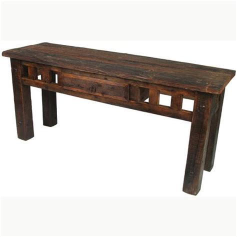 Rustic Barnwood Sofa Table With Drawer Rustic Sofa Tables Wood